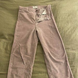 Everlane The Corduroy Wide-Leg Pant in light purple color